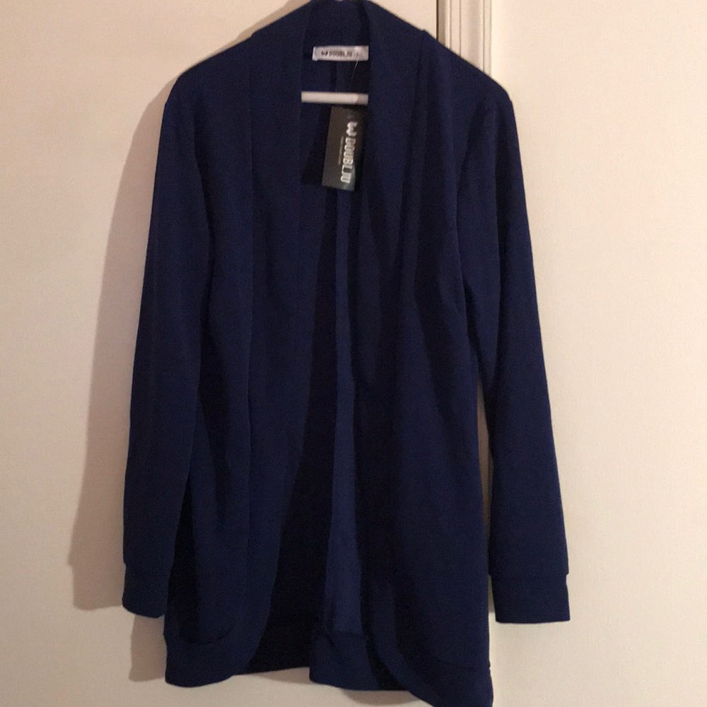 NWT! Doublju Navy Blue Cardigan